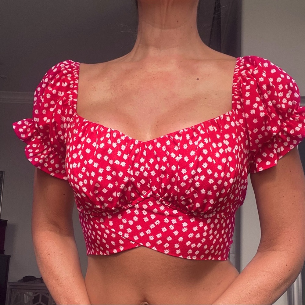 Musette Cropped Tie Back Top